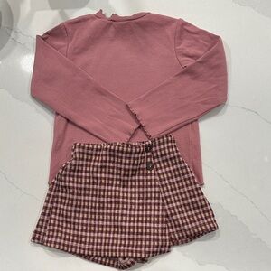 Zara Kids Pink and Brown Matching Set